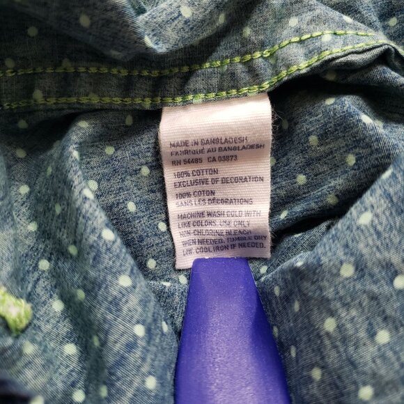 American Eagle Outfitters Mens Navy Polka Dot Long Sleeve Button Down Shirt XXL - Picture 5 of 5